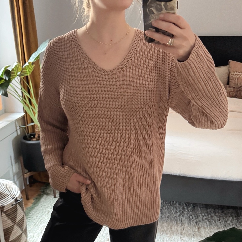 Jenni Kayne Cotton Cabin Sweater - Rose. NWT